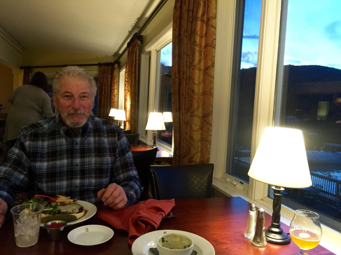 20 - Dad and I about to enjoy a nice meal at the resort restaurant