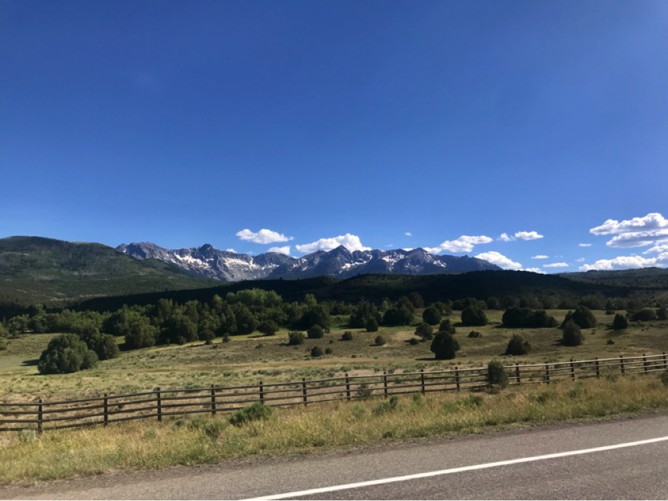 Looking over the San Juan mountains