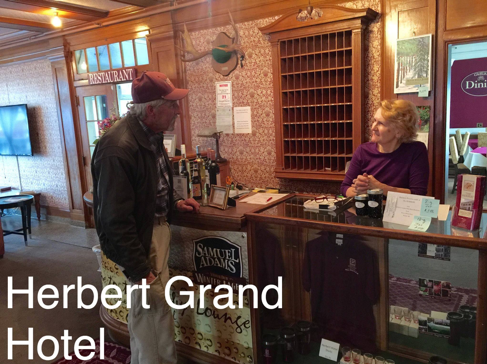 33 - Dad checking in with Dawn at the Herbert Grand Hotel