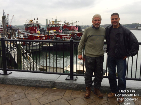 49 - Dad and I at a dock in Portsmouth, NH