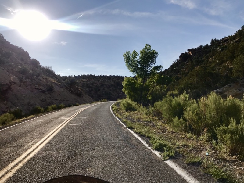 Continuing west on CO Route 145 entering Naturita, CO