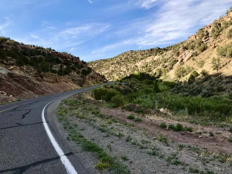 Continuing west on CO Route 145 entering Naturita, CO
