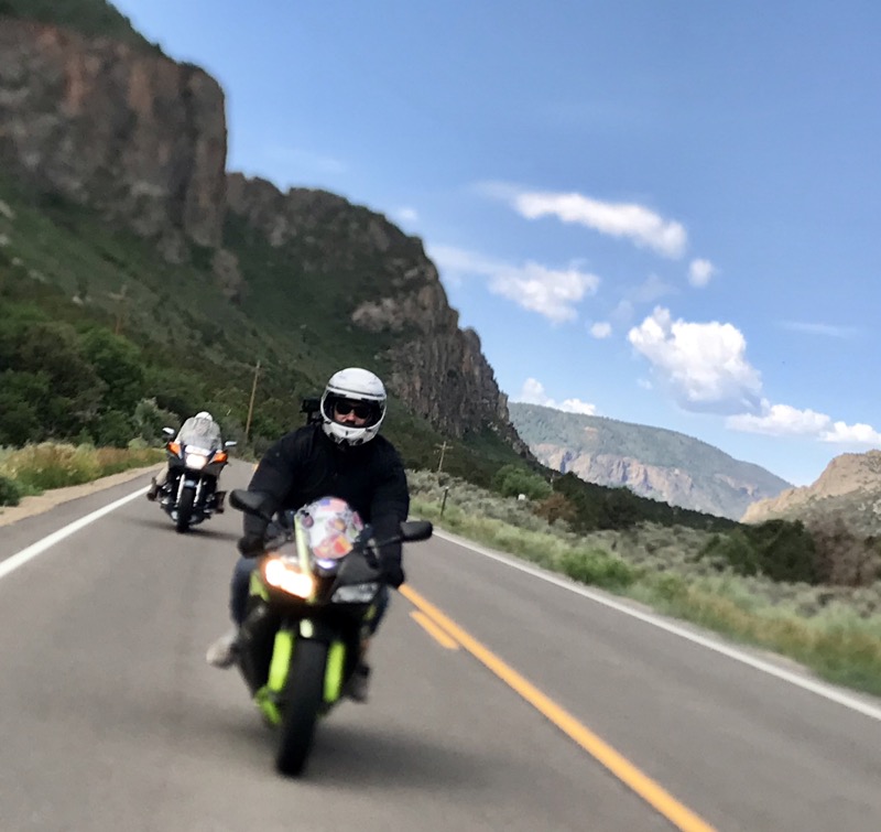 Along ​​CO Route 141 northeast of Driggs Mansion - one of Colorado's best motorcycle rides