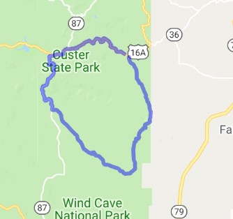 map of motorcycle ride near sturgis south dakota