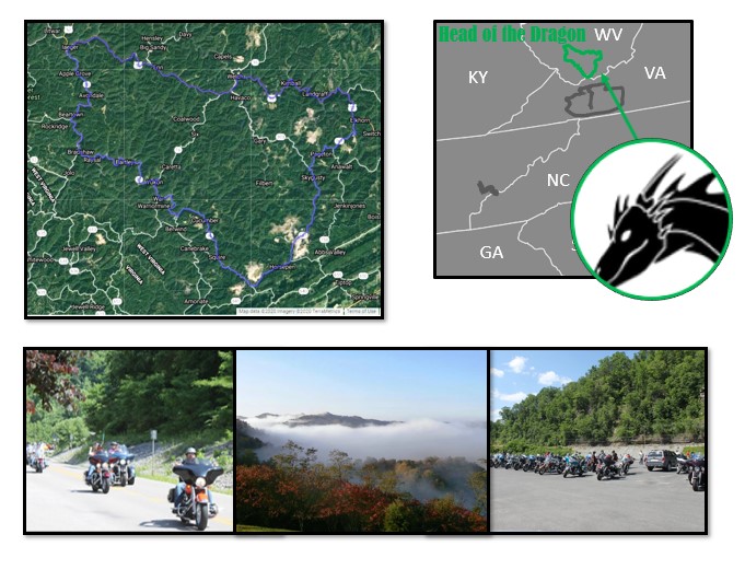 Head of the dragon motorcycle ride