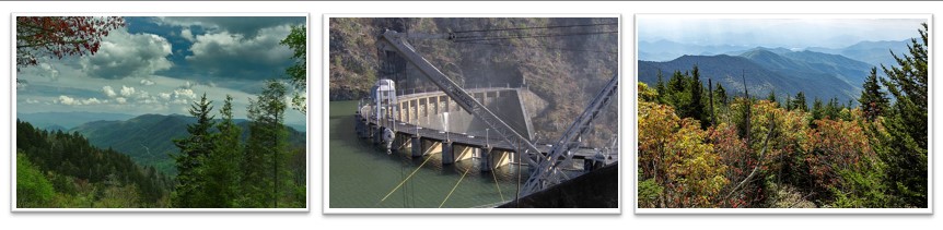 the beautiful scenery near the Dragon motorcycle road in TN