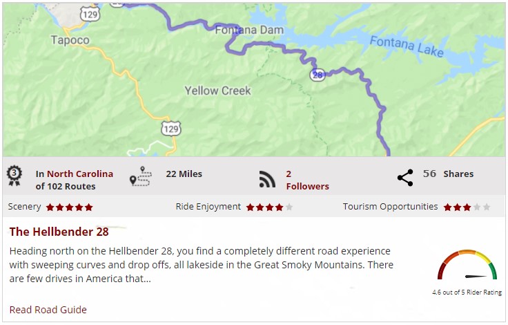 hell bender 28 motorcycle ride in North Carolina information 